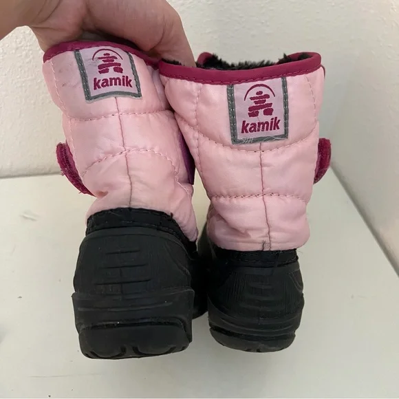 Kamik Snowbug3 Winter Boots Toddler Size 8 Pink Waterproof Insulated Snow Boots - Picture 3 of 6